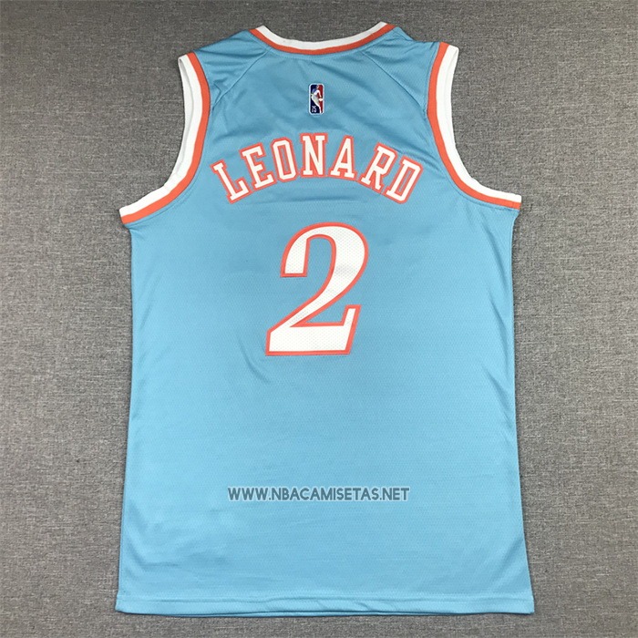 Camiseta Los Angeles Clippers Kawhi Leonard NO 2 Ciudad 2021-22 Azul